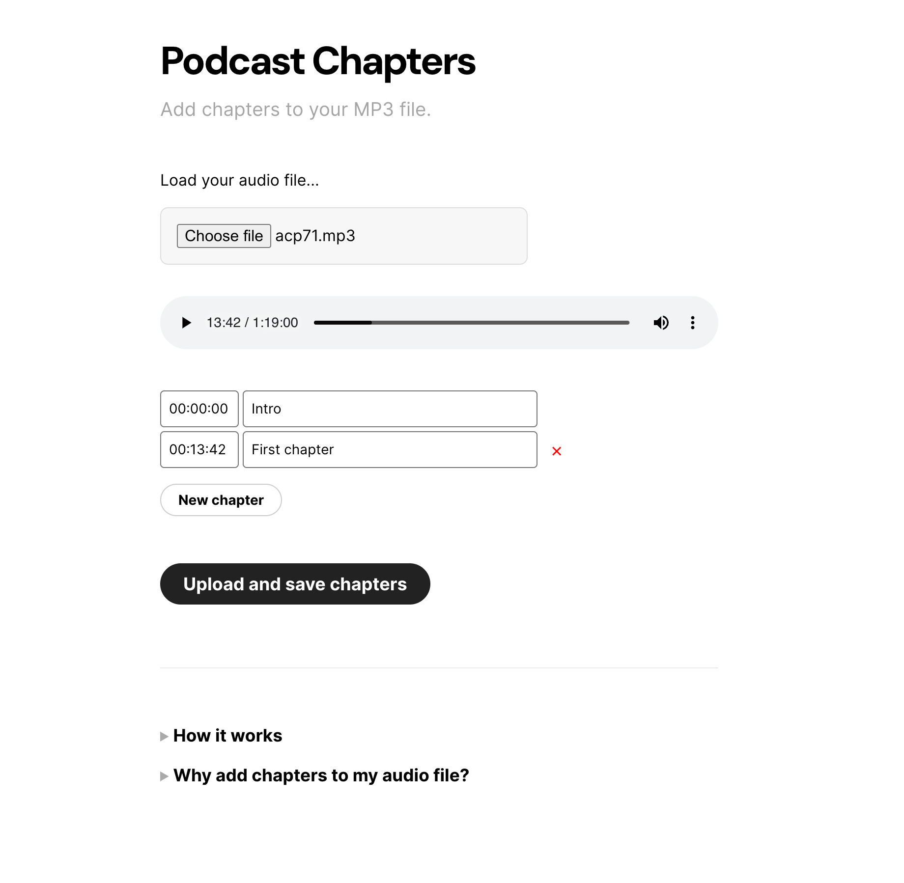 How to add chapters to a Spotify podcast